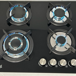 Estufa vidrio templado 4 puestos, quemador Ultra-rápido