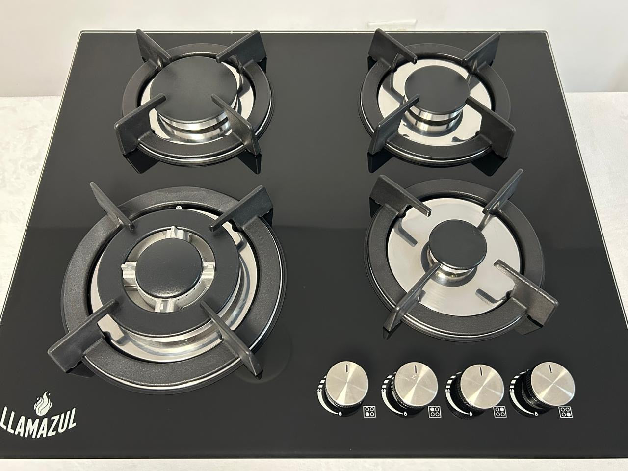 Estufa vidrio templado 4 puestos, quemador Ultra-rápido