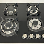 Estufa vidrio templado 4 puestos, quemador Ultra-rápido